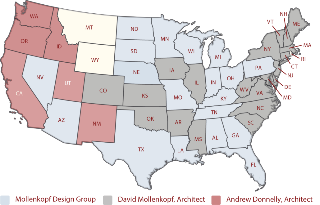 Coverage Area map for Mollenkopf Design Group